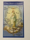SPANISH How To Pray The Rosary como rezar el rosario double sided prayer card