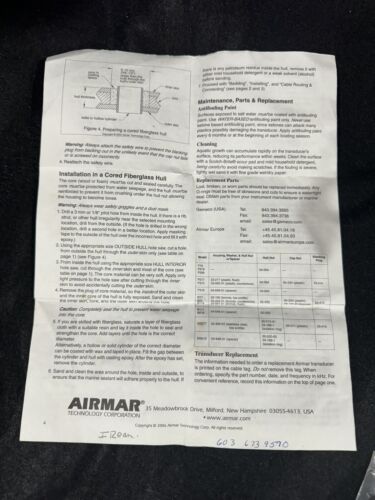 Airmar B117 Through Hull Transducer With Fairing Block - Picture 10 of 11