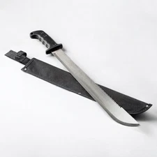 23" Machete w/ 18" Serrated Blade Survival Hunting Knife Machete with Sheath