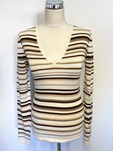 V NECK LONG SLEEVED FITTED JUMPER SIZE 
