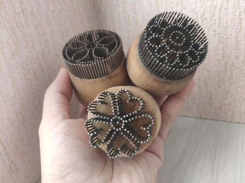 3er Set traditioneller usbekischer Brotstempel (Tschekich) für schöne Muster 5 cm - Bild 9 von 11