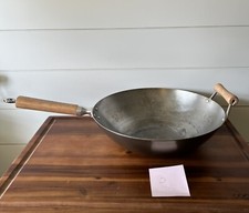 Sur La Table 14 Inch Heavy Wok Carbon Steel Long Wood Handle