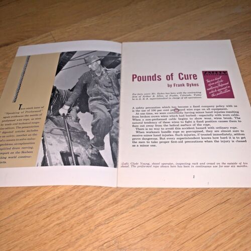 July 1945 Preformed Wire Rope Book - WICKWIRE SPENCER STEEL CO. Boston - Imagen 3 de 10