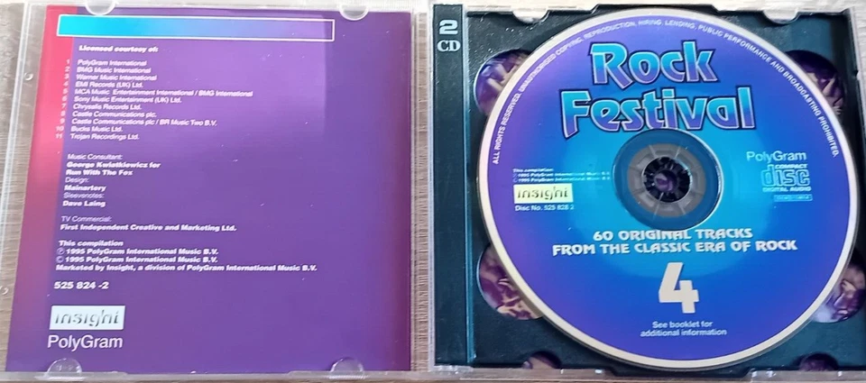 Rock Festival - 60 Original Tracks - 2 CD-Set / PolyGram 1995 . 525 824 2 - Bild 2 von 4