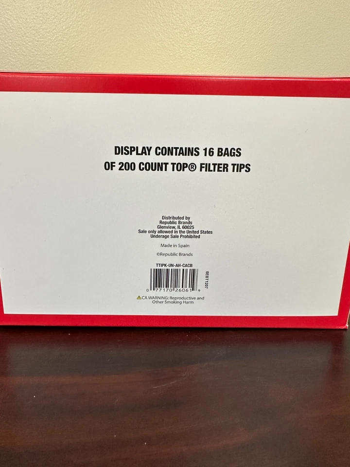 Pontas de filtro Top King Size 18 mm 200 filtros por saco 16 unidades caixa completa de fábrica - Imagem 2 de 2