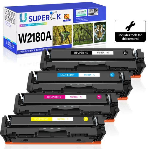 4PK W2180A Color Toner For HP Pro 3201dw MFP 3301fdw 3301sdw 3301cdw - NO CHIP