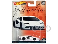 LAMBORGHINI COUNTACH LPI 800-4 WHITE DIECAST MODEL CAR BY HOT WHEELS HKC40