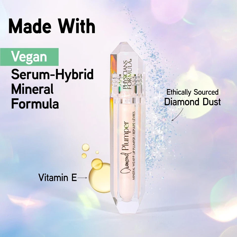 Physicians Formula Mineral Wear Diamond Lip Plumper Gloss Brilliant Berry 0.17oz - Image 2 of 4