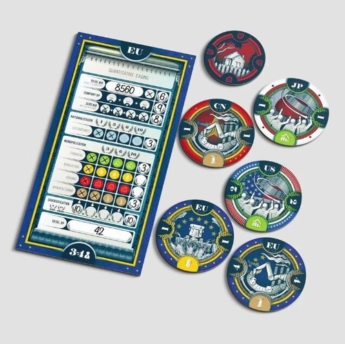 QE Quantitative Easing Board Game + Commodities Expansion Auction Game Brand New - Picture 4 of 7