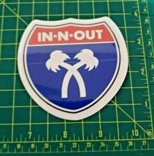 In N Out Burger Car Decal Bumper Sticker (Interstate Palm Tree Sign) New INO