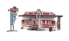 Woodland Scenics BR5066 HO Scale Miss Molly's Diner Built - Landmark Structure