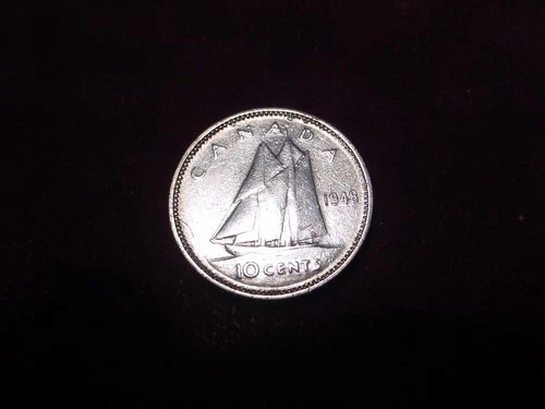 1948 CANADA SILVER 10 CENTS! - KEY DATE!