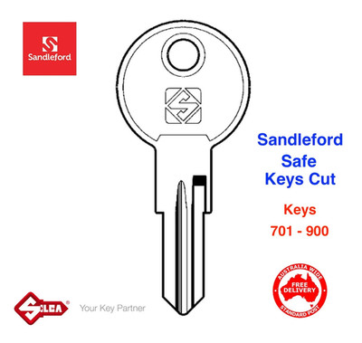 Overrride Key For Bunnings SANDLEFORD & ULTIMATE Safes  Key Cut To Code 701-900