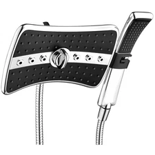 Luxurious High Pressure Dual Shower Head Combo with 60 Inch Stainless Steel Hose