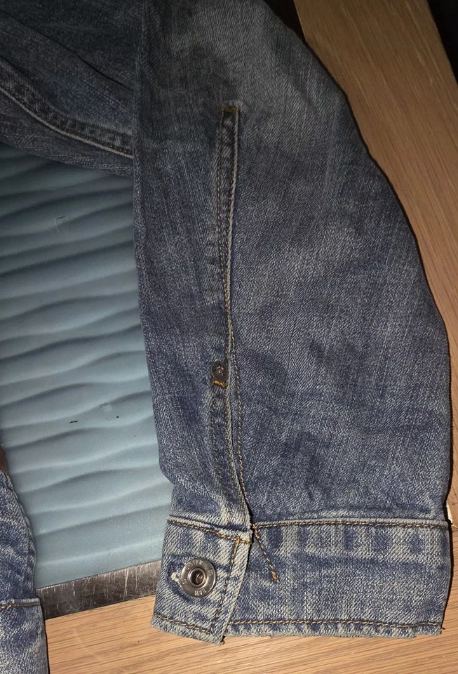 G Star Raw 复古男式修身裁缝牛仔夹克,尺寸 L — 第 2/4 张图片