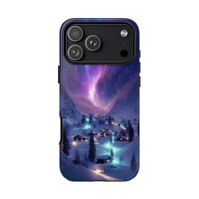 Phone Ink - iPhone | Galaxy | Pixel Case - Winter Village Aurora Borealis