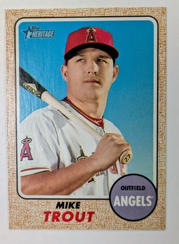 Mike Trout #450 2017 Topps Heritage High Number SP Bat On Shoulder Angels