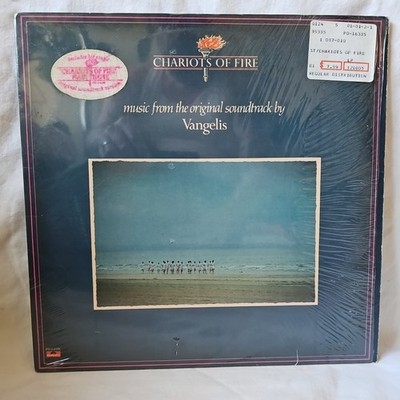 Chariots Of Original Soundtrack by Vangelis LP in shrink Hype Price Stickers