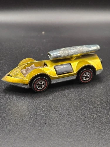 1970 Hot Wheel Redline Rocket Bye Baby Yellow Hong Kong Vintage