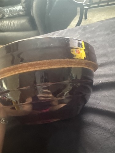 Brown Ceramic Handmade Mixing Bowl 9” Made In USA Pottery - Bild 6 von 8