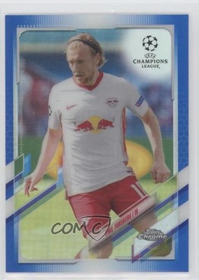 2020 Topps Chrome UEFA Champions League Blue Refractor 11/150 Emil Forsberg 0vl1