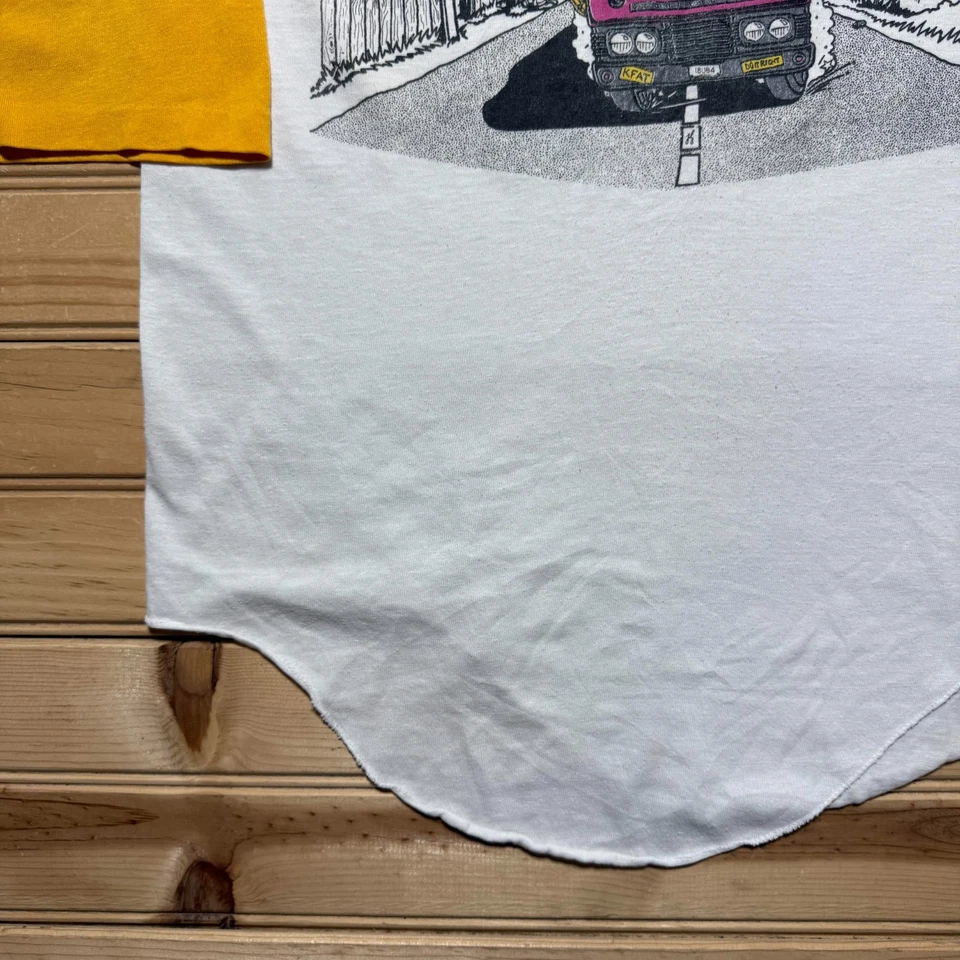 Camisa Raglán Gráfica Autobús Ciudad Grasa Años 80 90 Hecha en EE. UU. Para Hombre - Talla Mediana Foto 4 de 4