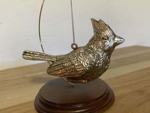 Unbranded Christmas Tree Cardinal Ornament ~ Silver Plastic Cardinal ~ Life Like - Picture 12 of 12