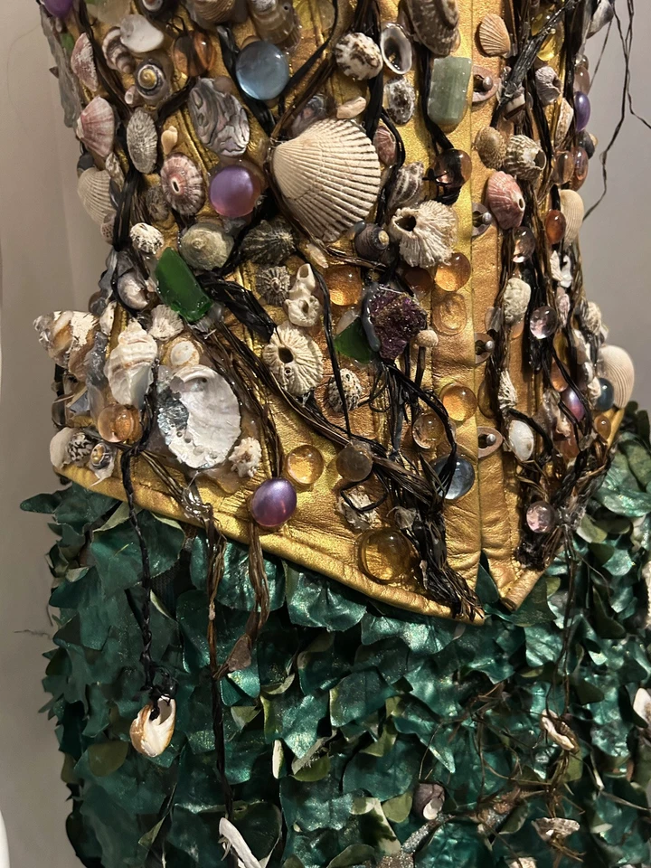 Ocean Shell Mermaid Costume Sz S/M Sea Witch Siren Cosplay Handmade Halloween - Image 4 of 4