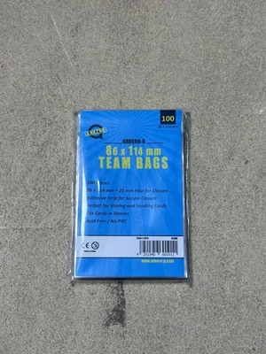 Arkero-G 100 TEAM BAGS 86x114mm Resealable Karten-Hüllen Magic, Pokemon, Yugioh