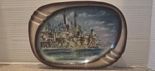 Vintage Rare 1960s New York City Skyline Porcelain Ashtray - Beautiful Cityscape
