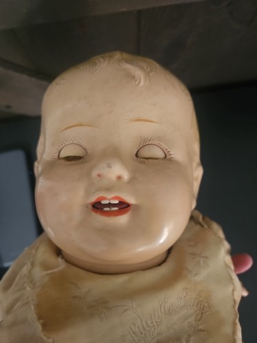 Large 26” Antique "Hug Me Baby" Composition Baby Doll - W/ Sleep Eyes-damaged - Picture 6 of 9