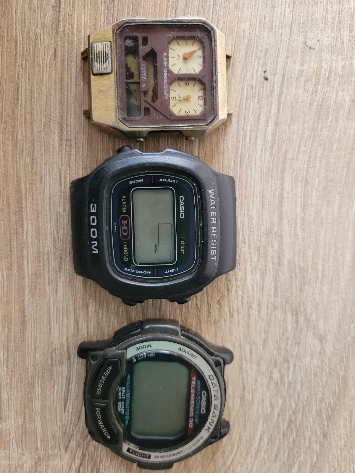 Lot Watches Citizen Ana Digi  Sensor Temp ,casio Dw310 ,casio Db34h For Parts
