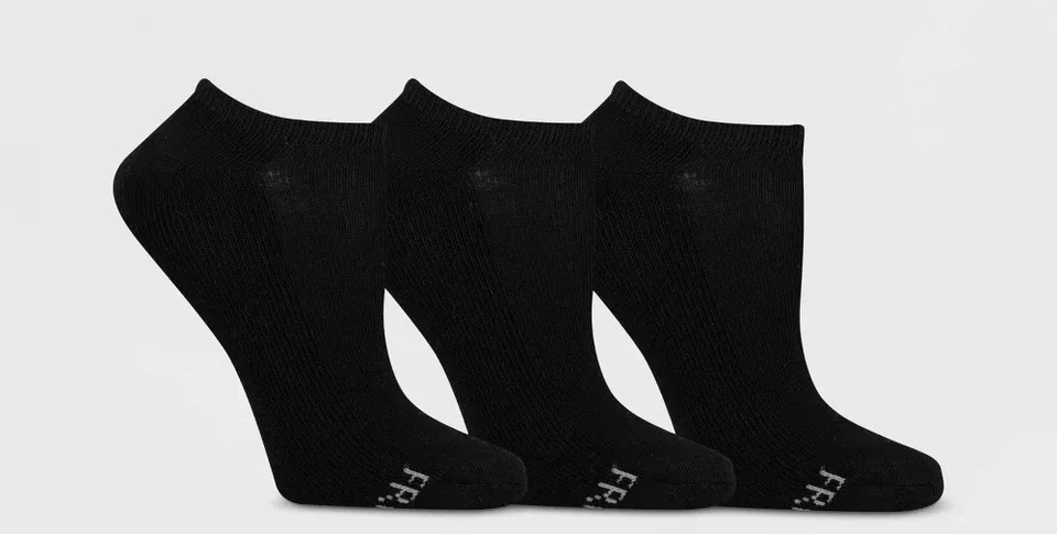 Meias esportivas femininas Fruit of the Loom acolchoadas 5 peças não mostradas - Preto 4-10 - Imagem 3 de 4