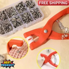 1set Snap Button Fastener Tool Kit with Plastic Press Pliers Sewing Accessory
