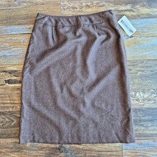 Vintage NWT Pendleton USA Made 100 Virgin Wool Mini Pencil Skirt Brown Sz.10