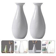 2Pcs Beautiful Desktop Flower Vase Delicate Vase Simple Ceramic Craft Ornament