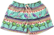 Chubbies Mens Swim Trunks Coconut Grove 5” Lined Shorts Parrot Print Size Large