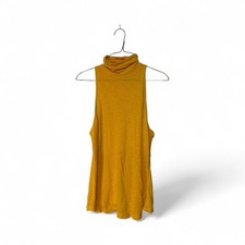Yellow Sleeveless Turtleneck Top