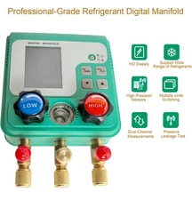 Digital HVAC Manifold Gauge Set Refrigeration AC Gauges for R1234yf R12 R410A