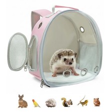 Small Animal Carrier Guinea Pig Backpack,Transparent, Breathable Backpack Car...