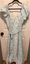 Love Shack Fancy For Target Estelle Floral Dress 16 Blue