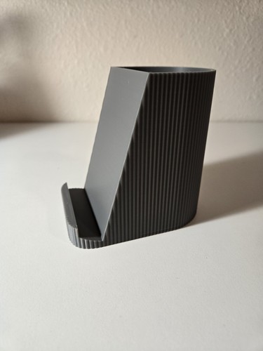 Support téléphone + porte stylo imprimé en 3D PLA + couleur gris mat NEUF - Photo 2 sur 11
