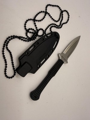 Cold Steel Hide Out Fixed Knife 2.5'' AUS-8A Steel Blade Black Kray-Ex Handle