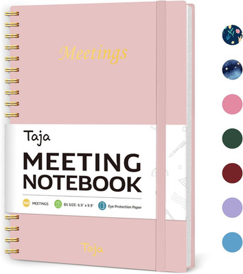 Meeting Notebook for Work Organization - Work Planner Notebook with Action Items