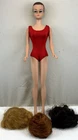 VINTAGE 1960's MATTEL BRUNETTE STRAIGHT LEG FASHION QUEEN BARBIE DOLL W 3 WIGS