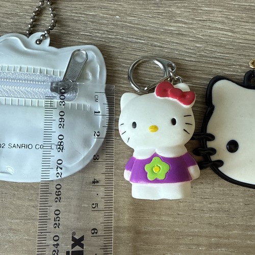 4x Vintage Hello Kitty Schlüsselanhänger Kunststoff Geldbörse Reißverschluss Quietscher 00er Retro Sanrio - Bild 13 von 13