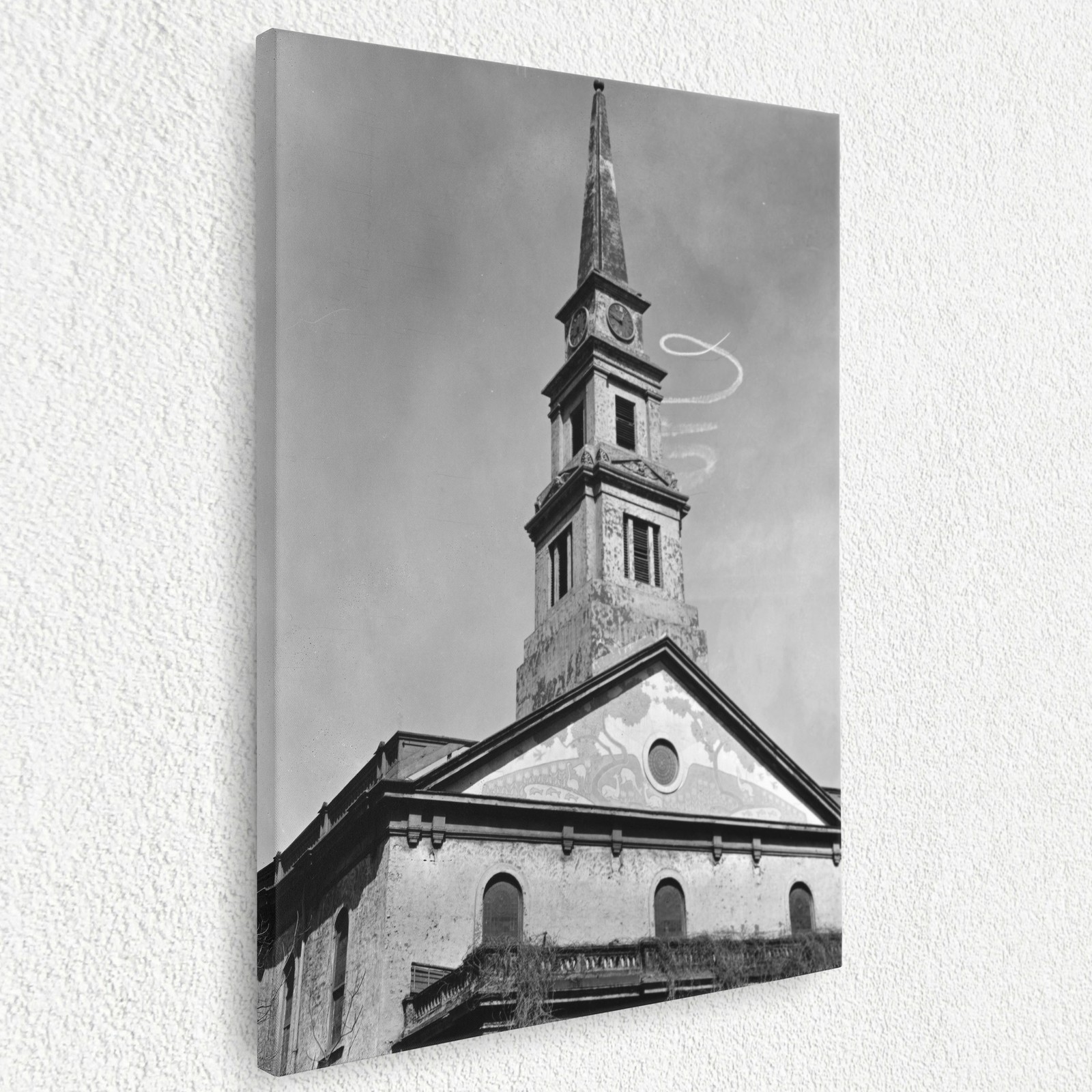 1937 St. Mark's Church Skywriting East Village NYC 12" x 16" Canvas