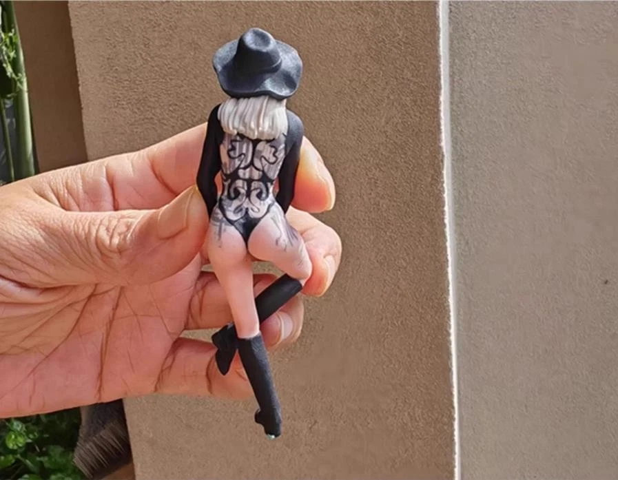 Diorama de pintura 3D de resina 1:10 negro belleza miniatura figura muñeca juguetes accesorios de escena Foto 4 de 4