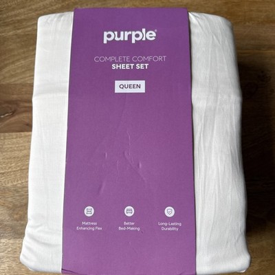 PURPLE BRAND Queen Sheets/cream color BRAND NEW/ NEVER USED!