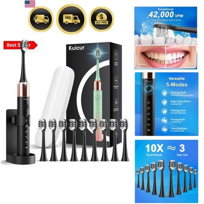 Sonic Electric Toothbrush for Adults and Kids, Comes with 10 Brush Heads & Tr...